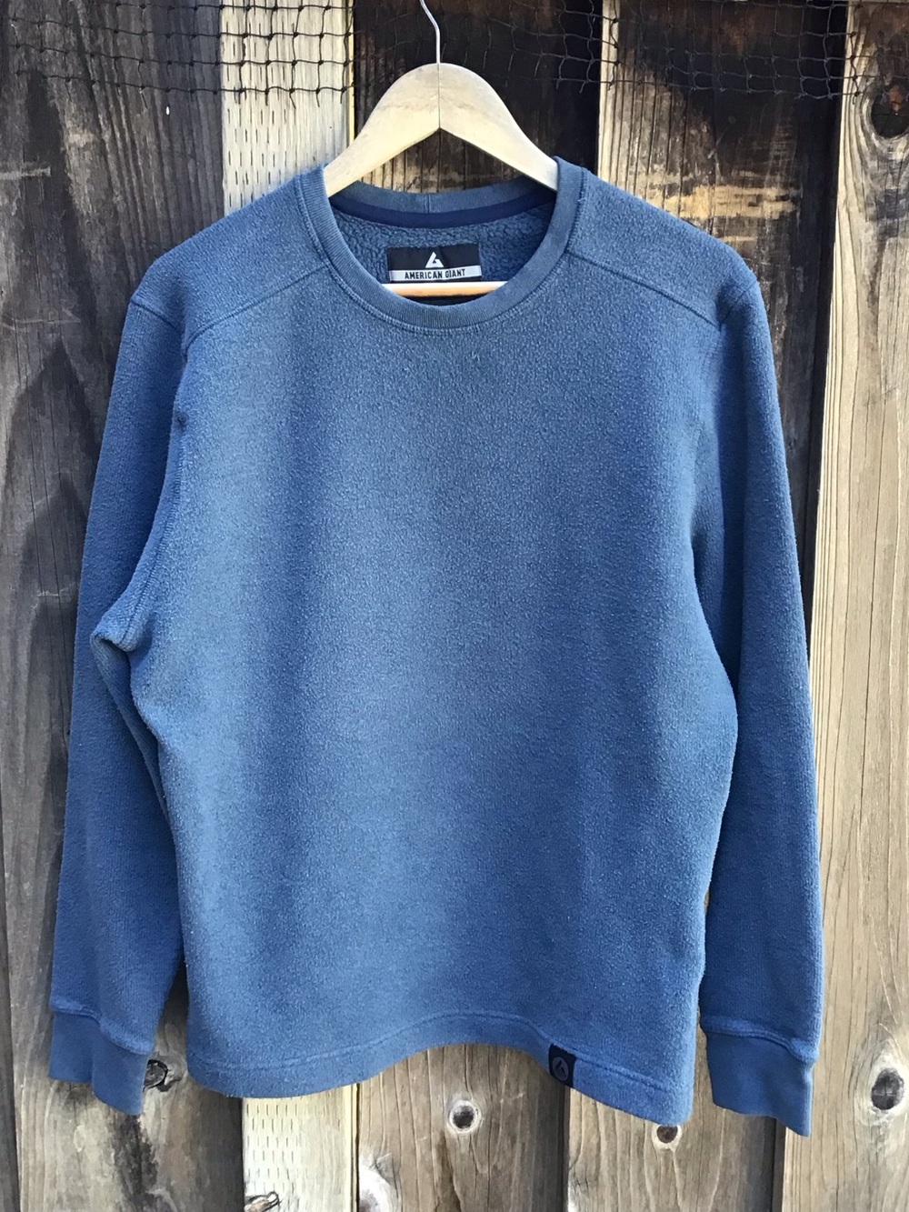 American Giant Crewneck Sweatshirt Mens Medium Blue Fleece Made In USA